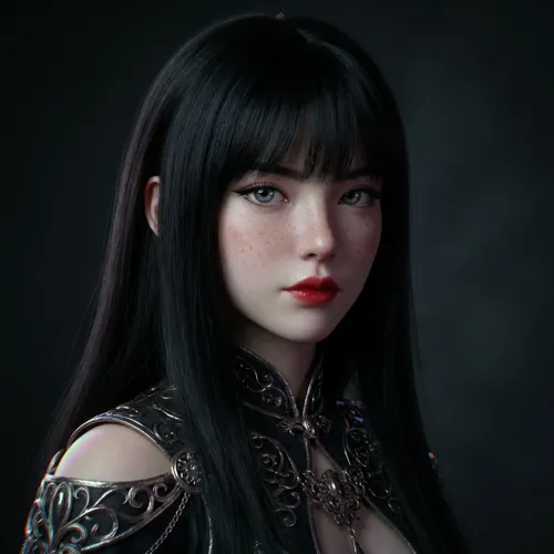 Fantasy Characters and Concept Art example generated with AIM